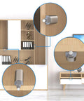 Slick Six Pack Push To Open Cabinet Latches With Integrated Magnetic Springs showing installation and operation in a modern cabinet.