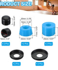 Skateboard Bushings 90A PU Longboard Truck Rebuild Kit With Cylinders Tapered Bushings Washers And Pivot Cups Blue