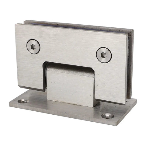 Heavy Duty Stainless Steel Glass Shower Door Hinges 90 Degree Fits 8 To 12mm Glass Quiet Operation Easy Install For Bathroom And Cabinet Supports Up To 140 Lbs Built To Last Rugged Durable.