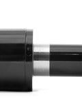 Cross Tube Hydraulic Cylinder With 2 Inch Bore And 6 Inch Stroke Double Acting Beefy Steel Welded Design Delivers Up To 3000 PSI 1.25 Inch Rod Diameter SAE Port Retracted 14 Inches Extends To 20 Inches For Heavy Duty Lifting close-up view of rod and port