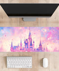 Oversized 30x12 Inch Gaming Mouse Pad Dope Non Slip Large Keyboard And Computer Accessory With Castle Design for Women Girls