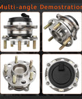 Multi-angle view of Drop In Front Wheel Hub And Bearing Assembly For Kia Sorento 2016-2020, Telluride 2020-2023, And Hyundai Palisade 2020-2023 FWD, 5 Lug, ABS Included, Replaces WA5.