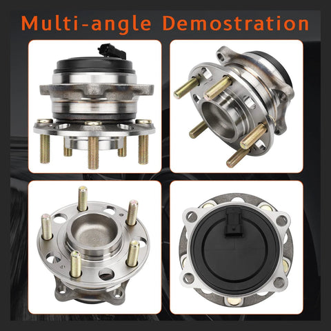 Multi-angle view of Drop In Front Wheel Hub And Bearing Assembly For Kia Sorento 2016-2020, Telluride 2020-2023, And Hyundai Palisade 2020-2023 FWD, 5 Lug, ABS Included, Replaces WA5.