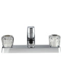 RV Kitchen Sink Faucet With Crystal Acrylic Knobs High Grade Plastic Construction Drip Free Washerless Cartridges Long Reach Spout