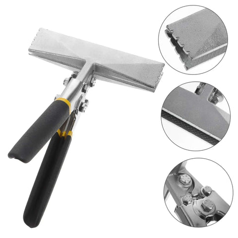 6 Inch Hand Seamer Tool With Straight Jaw Metal Bender for bending and flattening sheet metal, non-slip pitted handle