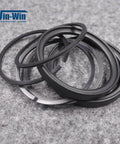 Water jet T-seal set A-00251-18, black rubber O-rings for waterjet piston assembly (Win-Win)