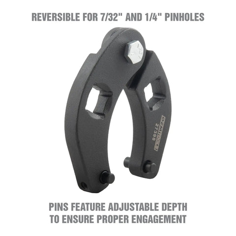 Adjustable Gland Nut Wrench For Hydraulic Cylinders, Fits Gland Nuts From 1 To 3.75 Inches, Reversible Pinholes For 7/32 And 1/4 Inch