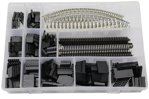 Dope 2.54mm Jumper Wire Kit with 710 Pieces Featuring Female Connectors and 40 Pin Pitch Headers in a Plastic Organizer Box