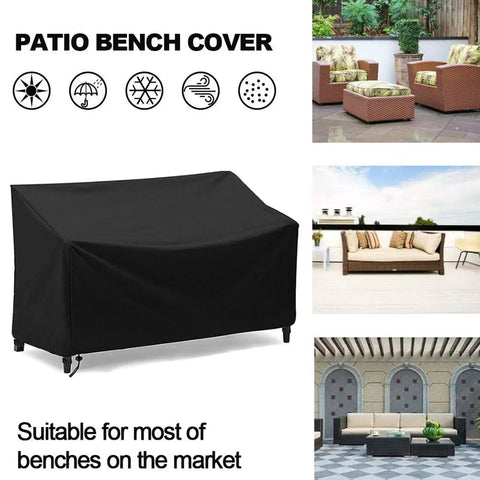 Waterproof 2 Seater Outdoor Bench Cover For Patio Garden Furniture, Built To Last Sofa Chair Cover Fits 53L X 26W X 35H Inches
