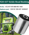 Two Piece 920 437 Sickle Head Bushing Replacement Fits 472 477 479 488 495 1469 Tractors Replaces 254132 Forged Steel Oil Impregnated Pivot Bushing for Sickle Drive shown on tractor image