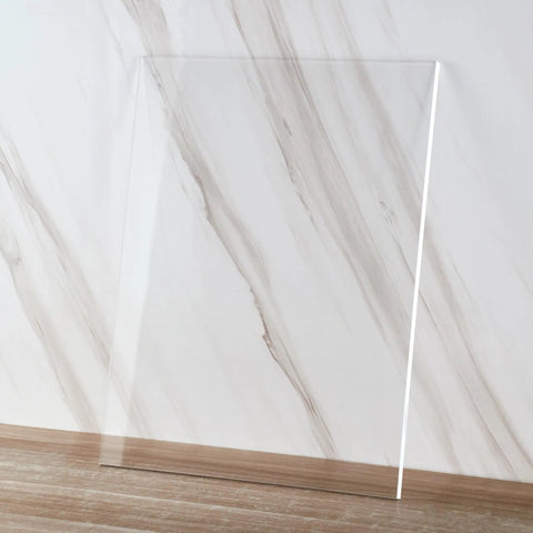 Clear Acrylic Sheet Three Eighths Inch Thick Cast Plexiglass Panel 18 By 24 Inches For Craft Projects Signs Laser Cutting Engraving And Home Decor UV Resistant Glass Like Clarity Durable And Lightweight