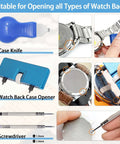 All In One Watch Repair Kit With 60 Batteries And 26 Tools including back remover and case opener