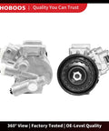 Straight Up AC Compressor With Integrated Clutch for Toyota Corolla and Matrix, 2011-2013, 1.8L engine, side view.