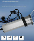 Heavy Duty Pop Up Power Strip With Integrated Wireless Charging Pad Retractable Hidden Desktop Outlet Smart Countertop Charger, showing metal housing and power cord.