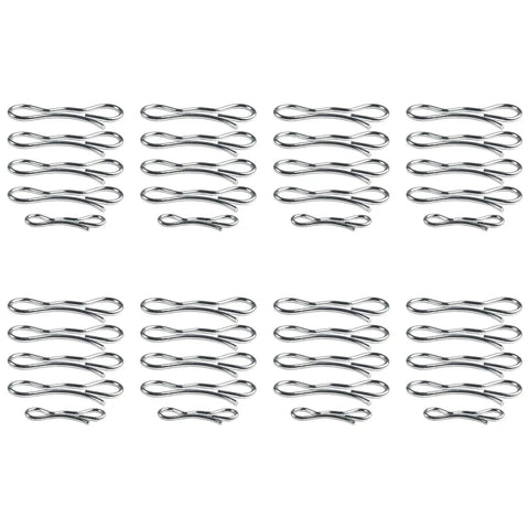 Deck Linkage Clip Kit Replacement Parts With Bow Tie Lock Cotter Pins, includes four seven sixteenths inch pins and one five sixteenths inch pin