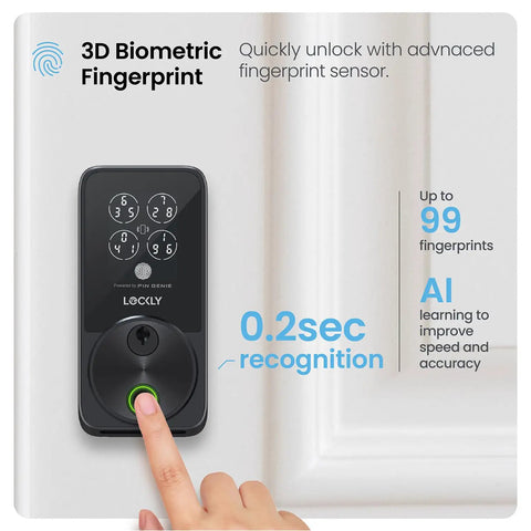 Top Notch Smart Wireless Deadbolt Featuring Ai Biometric Fingerprint Scanner And Apple Home Key Access For No Sweat Keyless Entry And Tight Home Security Your Household Will Grab Fast