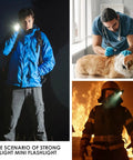Ultra Bright 500 Lumen Pocket Pen Light With Clip, AAA Powered Mini Flashlight for outdoor, veterinary, and emergency use scenarios