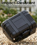 Hella Sturdy Portable Plastic Toolbox With Foam Padding For Small Parts Organization And Hardware Storage Slick Handheld Tool Case For Everyday Pros on gravel, showcasing impact resistance.