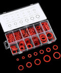 600 Pcs Red Steel Paper Fiber Flat Washers Kit With Ultrathin Gaskets And Insulation Washers Nut Bolt Set Corrosion Resistant Heavy Duty Hardware For Plumbing Automotive Pipes Decoration And DIY Projects, assorted sizes in organizer case