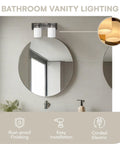 Two Light Vanity Light Bar Over Mirror For Bathroom And Makeup Vanity Space Dope Sleek Modern Oil Rubbed Bronze Finish