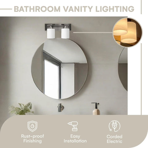 Two Light Vanity Light Bar Over Mirror For Bathroom And Makeup Vanity Space Dope Sleek Modern Oil Rubbed Bronze Finish