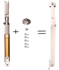 Heavy Duty Gas Spring Lid Stay Hinge With 100N Lift Support for Cabinet Doors and Toy Boxes, hardware components shown