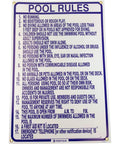 Pool Rules Sign For North Carolina Community Pools, Residential And Commercial, 24 By 36 Inch Weather Resistant High Impact Plastic With Brass Grommets, Easy Hanging Outdoor Sign