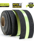 Glow In The Dark Anti Slip Tape For Indoor And Outdoor Steps And Slippery Surfaces 2 Inch Wide 16.4 Foot Long Non Slip Traction Tape