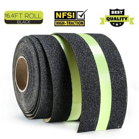 Glow In The Dark Anti Slip Tape For Indoor And Outdoor Steps And Slippery Surfaces 2 Inch Wide 16.4 Foot Long Non Slip Traction Tape