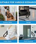 Solid Hold Wall Mount Handrail For Outdoor Steps With Non Slip Grip Safety Railing Takes Four Hundred Pounds for outdoor and indoor stairs