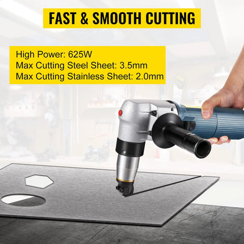 Electric Metal Nibbler 625W Cutter With 1000 RPM High Speed Rotor cutting steel sheet, handheld power tool for metal fabrication