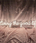 Living The Good Life LED Neon Sign Custom Personalized Home Wall Decor Large 30 Inch Indoor Light for Birthday Weddings Christmas