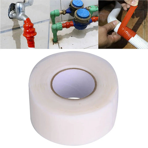 Strong Adhesion PVC PPR Pipe Repair Tape For Quick Seal And Leak Fix No Replacement Needed Flexible Durable Home Plumbing Solution In White Or Red Perfect For Quick Fixes And Emergency Repairs For Kitchen And Bath Plumbing