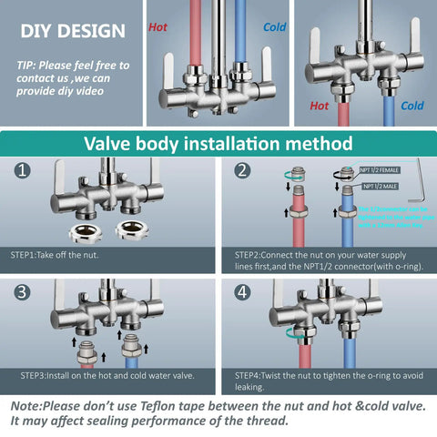 Outdoor Shower Kit With Brass Valve And Shower Head 3 Inch Center Exposed Shower With Two Handles Soap Dish Stainless Steel Pipe Polished Chrome Corrosion Resistant Build For Poolside Yard Or Beach House