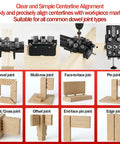 Precision Doweling Jig Kit With Adjustable Drill Guide And One Quarter Three Eighth One Half Inch Bushings Pro Grade Quick Clamp System For Straight Holes In Furniture Cabinets DIY Wood Joints Center Line Pointer For Perfect Alignment