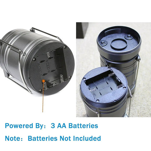 Two Pack LED Camping Lanterns Battery Powered Hanging Lanterns For Emergency Storm Power Outage Survival Kit base view