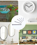 Collage with 500Pcs Stainless Steel Wall Nails Set for hanging frames, mirrors, and clocks, showcasing uses in home decor