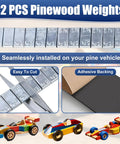 Pinewood Derby Graphite Powder Lubricant Kit With 50ml High Purity 3000 Mesh Dry Graphite For Axles And Wheels, Includes 12 Pastable Weights
