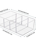 8 Pack Clear Food Storage Organizer Bins For Pantry Kitchen Fridge And Cabinets With 4 Compartment Holders for packets