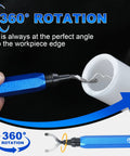 Pro Grade Deburring Tool Kit With 11 High Speed Steel Blades And A 360 Degree Rotary Head in use on white PVC pipe