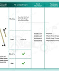 Image of Club Car Golf Cart Tie Rod Kit With Ball Joints And Rack Pinion Drag Link For DS Carryall Turf Villager 2009 Up Gas Or Electric Carts OEM 103354701 103653401 102022601 102022602 table showing compatibility details.