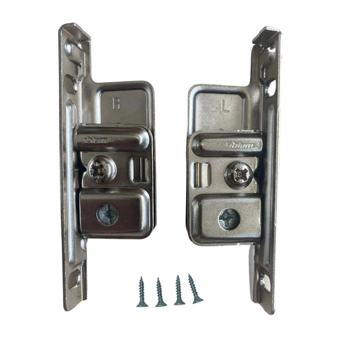 Top Shelf Nickel Drawer Front Mounting Brackets For Metabox Drawer Systems C15 C17 And M15 Models Nailed Down Screw Fixings Right Left Pair Quick Build Smooth Finish No Drama Hardware Zsf1700