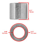 Rear Swing Arm Bushing Kit For Honda Includes Pivot Shafts And Collars Needle Bearing Dust Seals Bolts Nuts And Bearing with dimensions