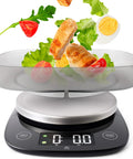 Digital Food Scale With Stainless Steel Bowl For Baking And Meal Prep 11 Pound To 5 Kilogram Capacity Grams And Ounces Tare Function