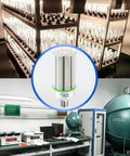 Ultra Bright 100W LED Corn Bulb 14000 Lumen Daylight 5000K testing and laboratory setup