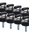 No Fuss Premium Quick Release Thumb Screws For Ford Bronco Hard Top Swap Setup With Locked Down D Ring Accessory Mounts 8 Piece Hardware Kit Black