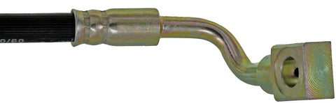 Close-up of Front Passenger Side Brake Hydraulic Hose For Chevrolet GMC Hummer Exact Fit Replacement OE Quality Easy Install Bolt Right In.