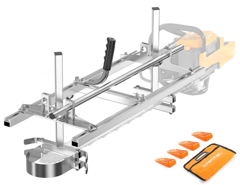 36 Inch Chainsaw Mill Kit For Planking And Milling A Portable Gas Powered Saw Mill with guides and tool kit