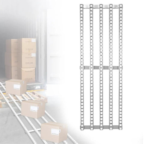 Gravity Conveyor Belt Portable Handling System No Electricity Operation With Unloading Pulley For Easy Heavy Box And Crate Transport In Warehouses, white roller conveyor with boxes