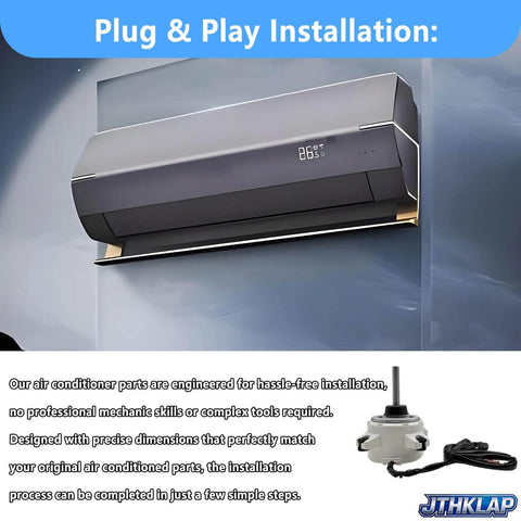 Plug and play installation banner with condenser fan motor for mini split outdoor AC unit replacement